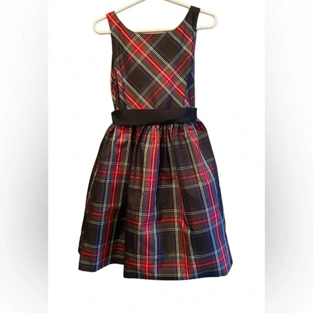 POLO RALPH LAUREN EUC GIRLS PLAID CHRISTMAS DRESS DRESSES HOLIDAY TOP SIZE 6